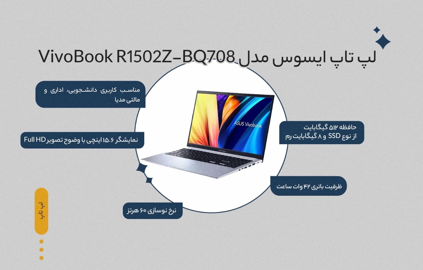 لپ تاپ asus VivoBook 15 R1502ZA-BQ708